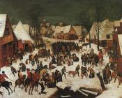 雪中猎人 - 老彼得·勃鲁盖尔